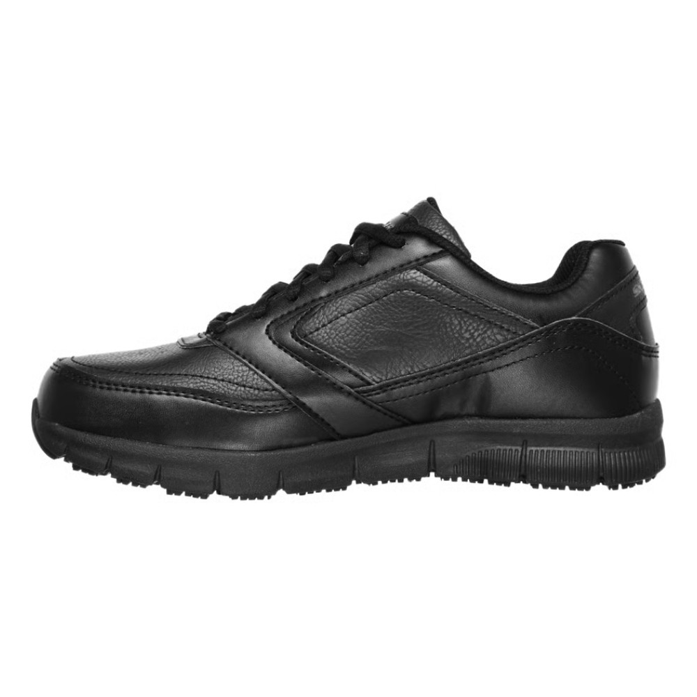 รองเท้าเซฟตี้ Skechers&nbsp;77235 Nampa Wyola (Work Womens) สีดำ พื้นกันลื่น Memory Foam ป้องกันอันตรายจากไฟฟ้า