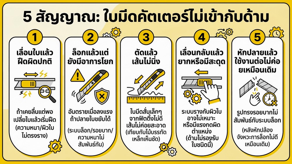 ใบมีดคัตเตอร์ ใช้กับมีดคัตเตอร์ได้ทุกยี่ห้อไหม