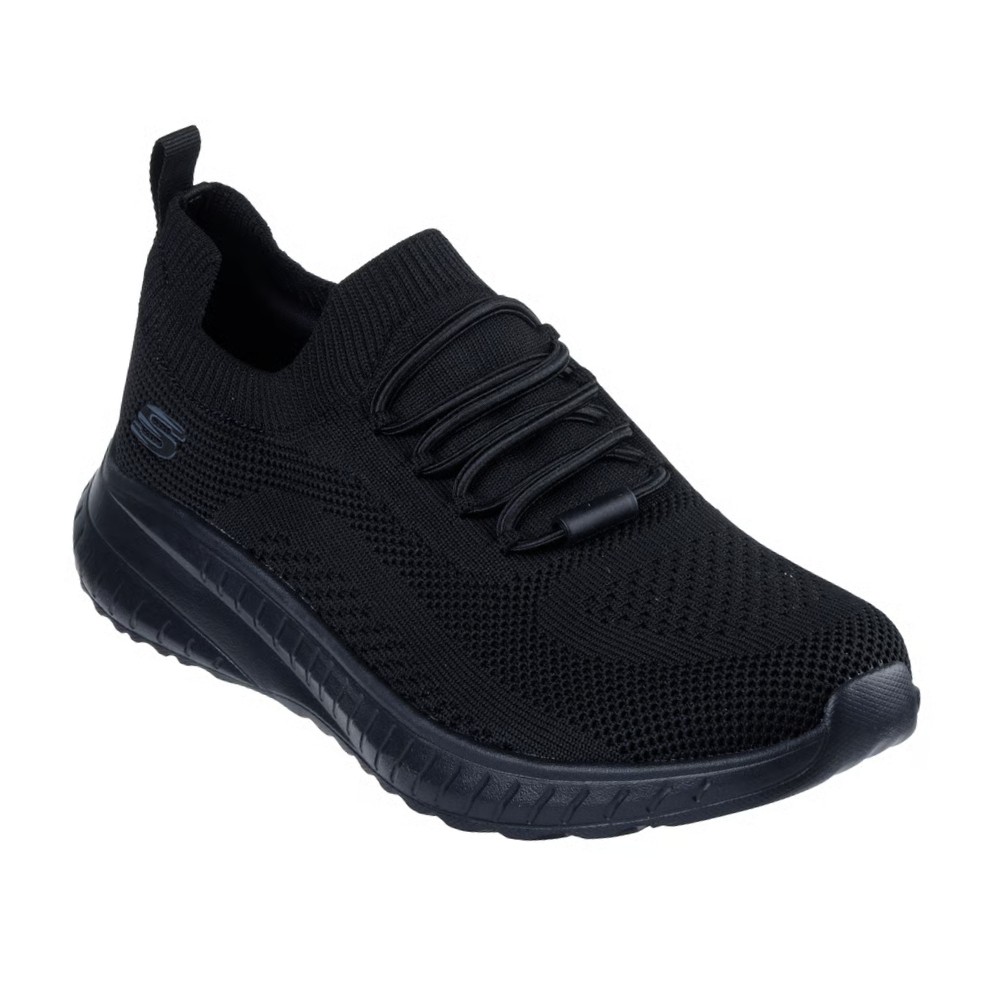 รองเท้าเซฟตี้ Skechers 108145 BOBS Sport Squad Chaos SR (Work Womens) ดำ พื้นกันลื่น Memory Foam ป้องกันอันตรายจากไฟฟ้า