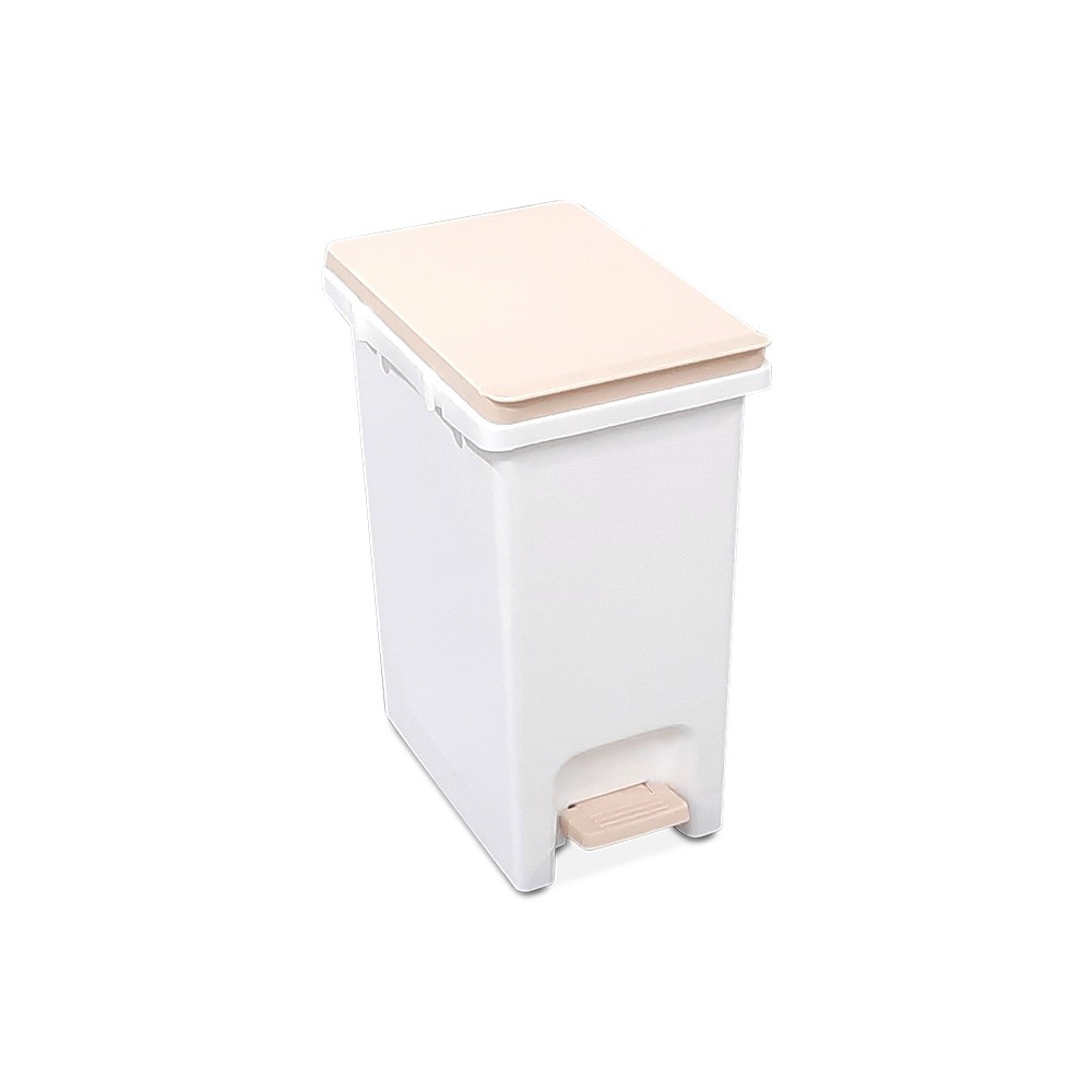 ถังขยะเท้าเหยียบทรงรี JCJ H050400022 รุ่น 2145 สีขาว ขนาด 15 ลิตร  มีถังผง 