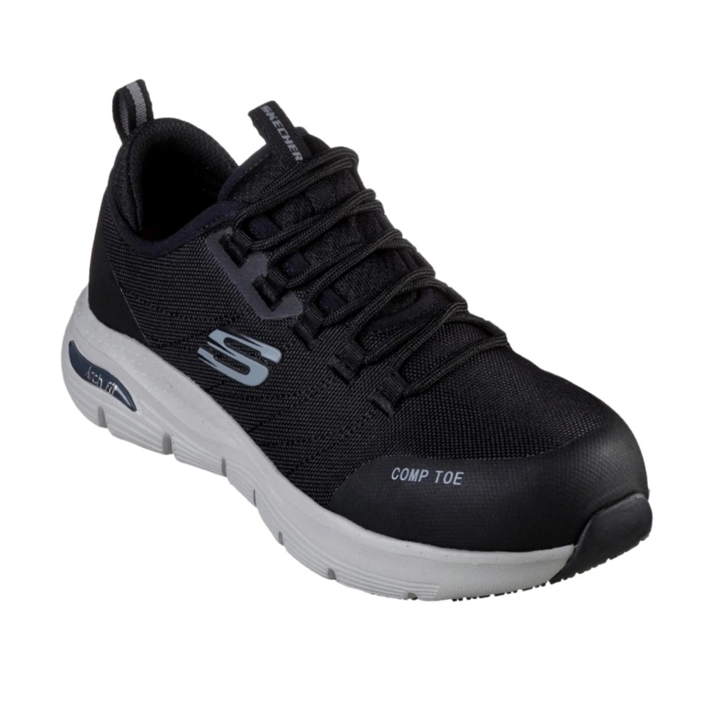รองเท้าเซฟตี้ Skechers&nbsp;108075 Arch Fit SR Ebinal (Work Womens) สีดำ หัวคอมโพสิต ป้องกันอันตรายจากไฟฟ้า