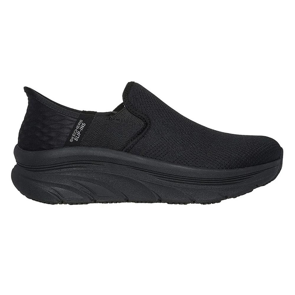 รองเท้าเซฟตี้ Skechers 108175 D'Lux Walker SR Ugina (Work Womens) สีดำ พื้นกันลื่น มีหมอนรองส้นเท้า ป้องกันอันตรายจากไฟฟ้า