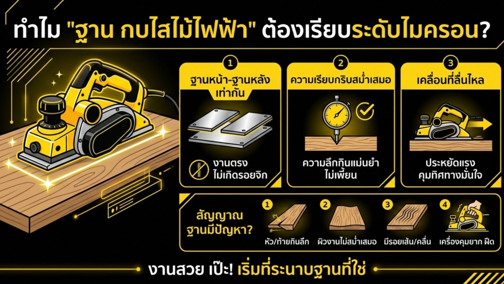 เจาะลึก ทำไมฐาน กบไสไม้ ไฟฟ้า ต้องเรียบสนิทระดับไมครอน