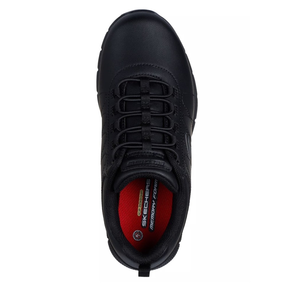 รองเท้าเซฟตี้ Skechers 108214 Nampa Beja (Work Womens) สีดำ พื้นกันลื่น Memory Foam ป้องกันอันตรายจากไฟฟ้า