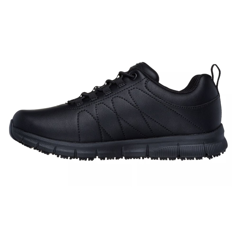 รองเท้าเซฟตี้ Skechers 108214 Nampa Beja (Work Womens) สีดำ พื้นกันลื่น Memory Foam ป้องกันอันตรายจากไฟฟ้า