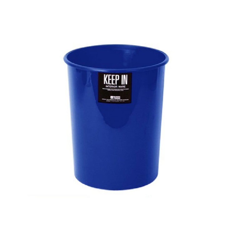 ถังขยะไม่มีฝาปิด KEEP IN H050300015 ทรงกลม สีน้ำเงิน ความจุ 2 ลิตร