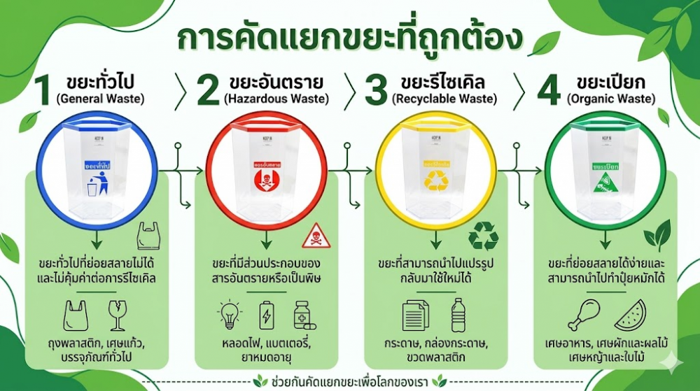 ถังขยะแยกประเภท ขยะทั่วไปไม่มีฝาปิด KEEP IN H050600038 ทรงหกเหลี่ยม สีใส น้ำเงิน ความจุ 56 ลิตร