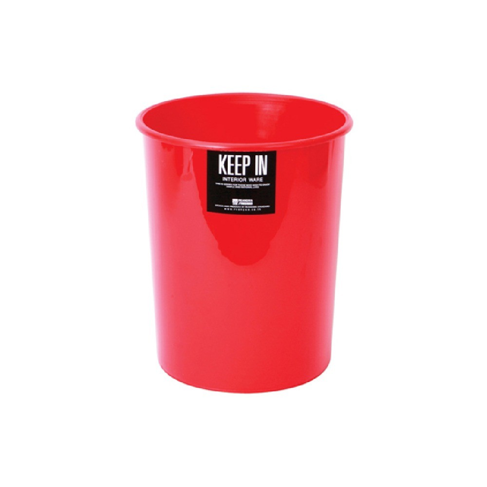 ถังขยะไม่มีฝาปิด KEEP IN H050300067 ทรงกลม สีแดง ความจุ 5 ลิตร