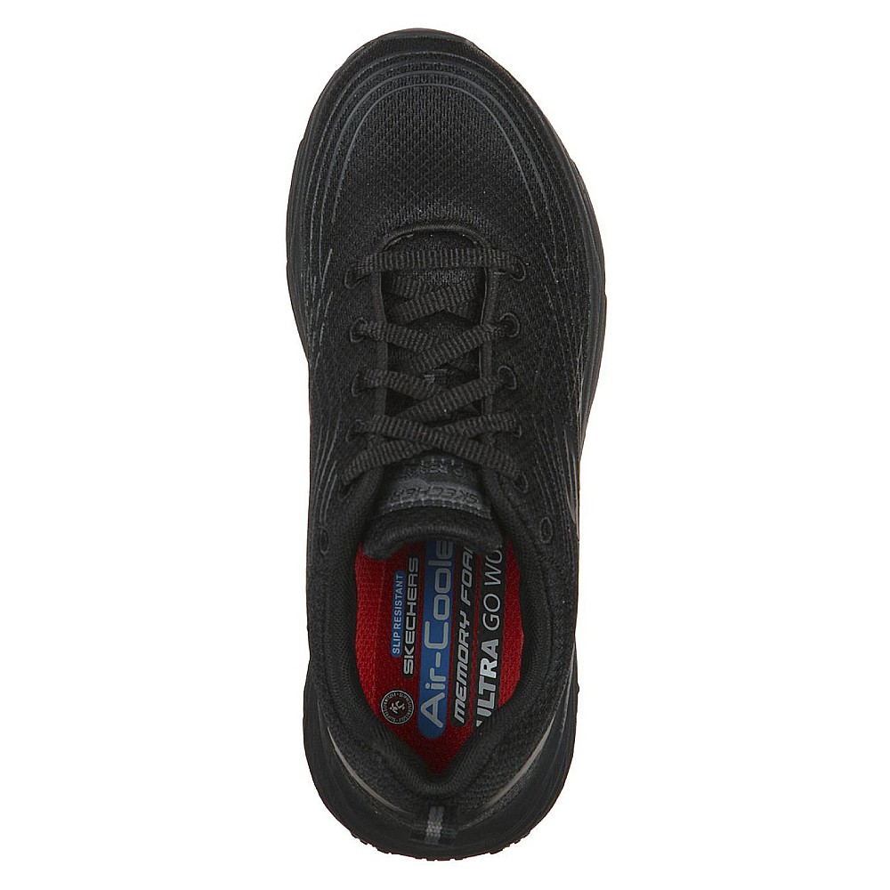 รองเท้าเซฟตี้ Skechers&nbsp;108016 Max Cushioning Elite Slip Resistant (Work Womens) สีดำ ซักเครื่องได้ พื้นกันลื่น ป้องกันอันตรายจากไฟฟ้า