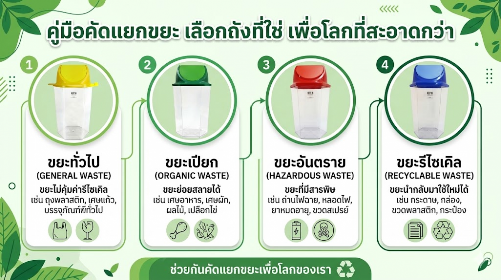 ถังขยะใสฝาแกว่ง KEEP IN H050600007 ทรงหกเหลี่ยม ฝาสีน้ำเงิน ความจุ 56 ลิตร