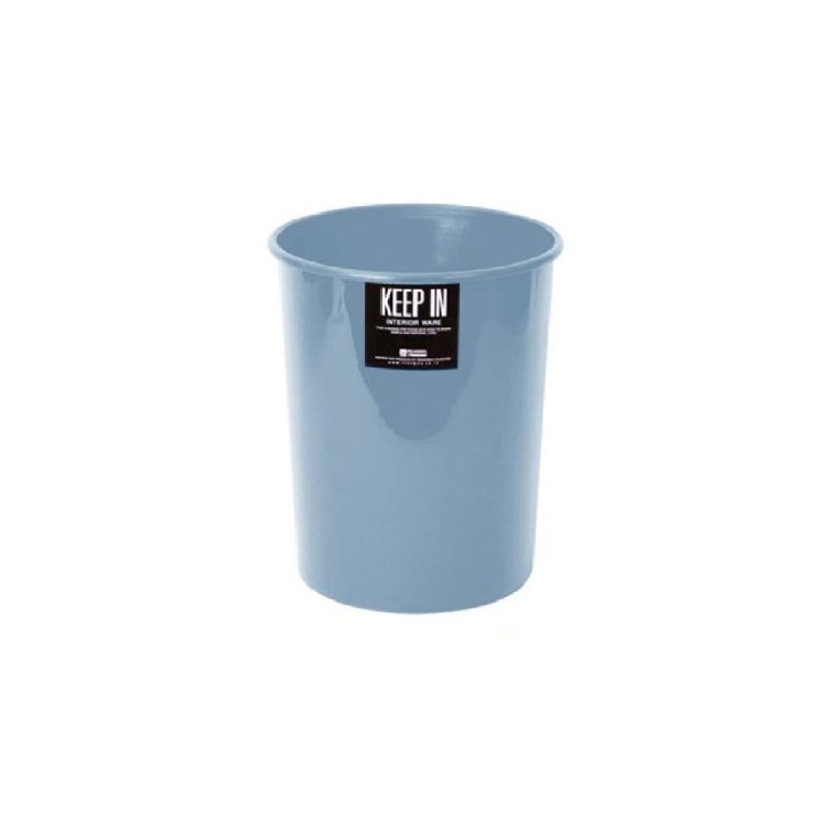 ถังขยะไม่มีฝาปิด KEEP IN H050300009 ทรงกลม สีฟ้า ความจุ 12 ลิตร