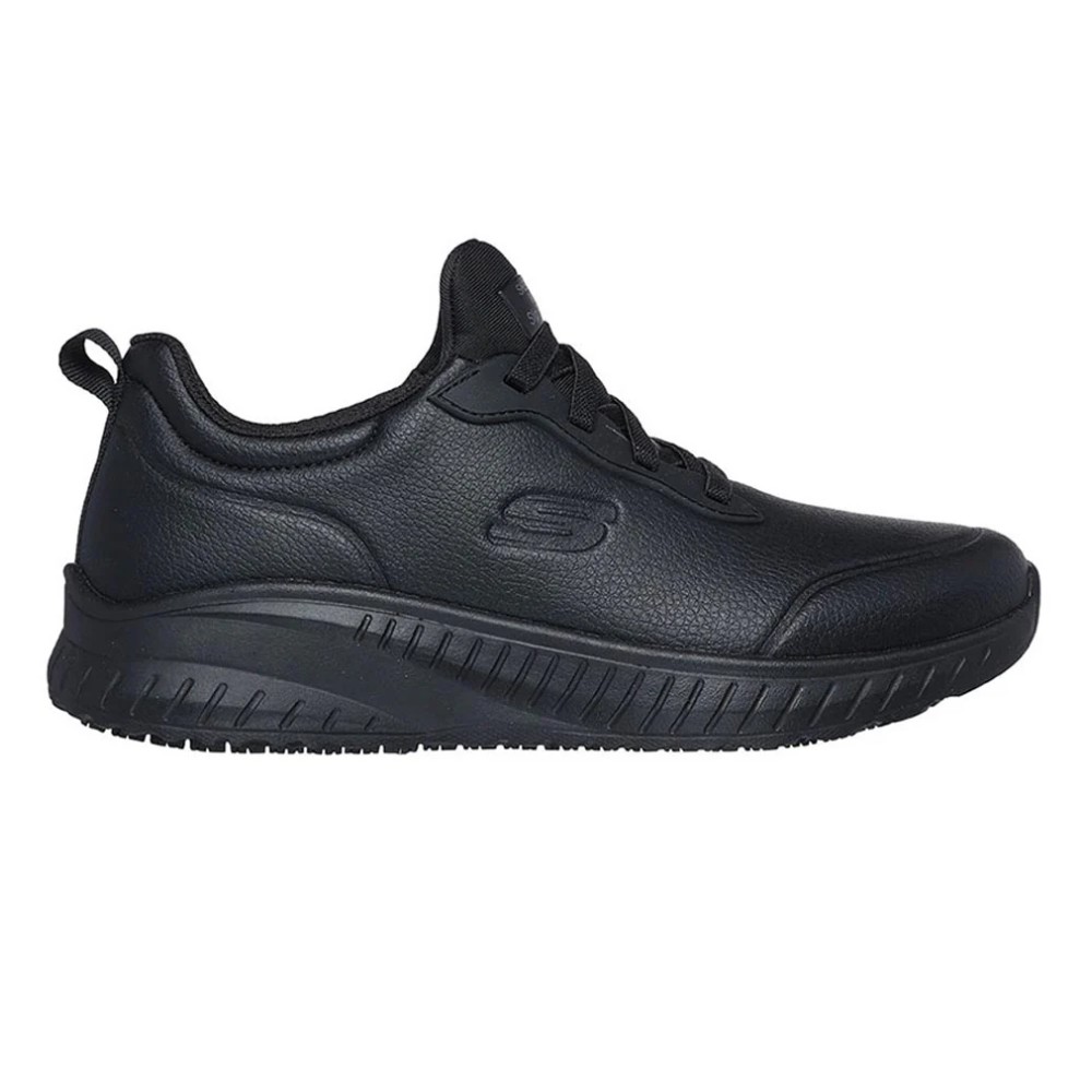 รองเท้าเซฟตี้ Skechers 108181 Work Squad Chaos RF Rodey (Work Womens) สีดำ พื้นกันลื่น ระบายอากาศได้ดี ป้องกันอันตรายจากไฟฟ้า