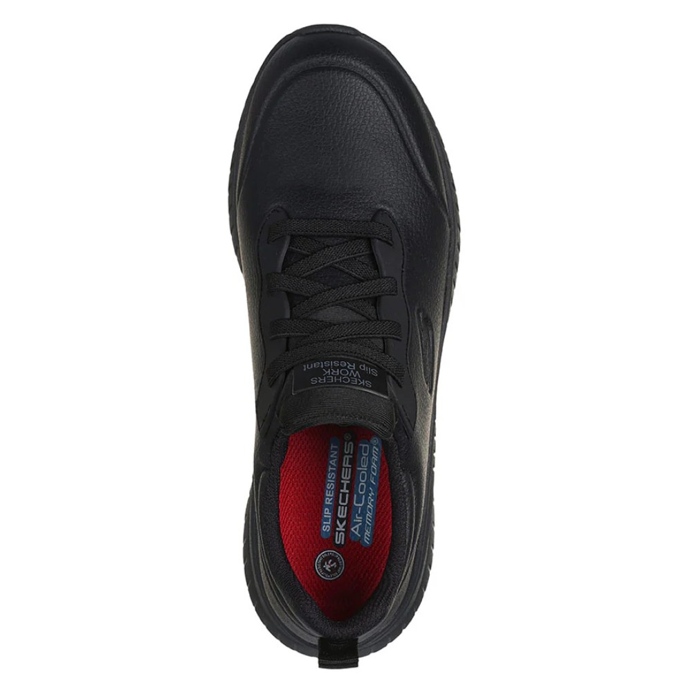 รองเท้าเซฟตี้ Skechers 108181 Work Squad Chaos RF Rodey (Work Womens) สีดำ พื้นกันลื่น ระบายอากาศได้ดี ป้องกันอันตรายจากไฟฟ้า
