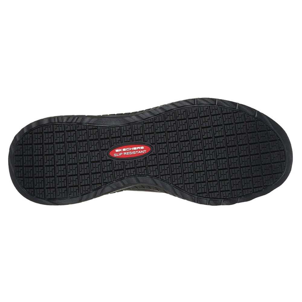รองเท้าเซฟตี้ Skechers 108181 Work Squad Chaos RF Rodey (Work Womens) สีดำ พื้นกันลื่น ระบายอากาศได้ดี ป้องกันอันตรายจากไฟฟ้า
