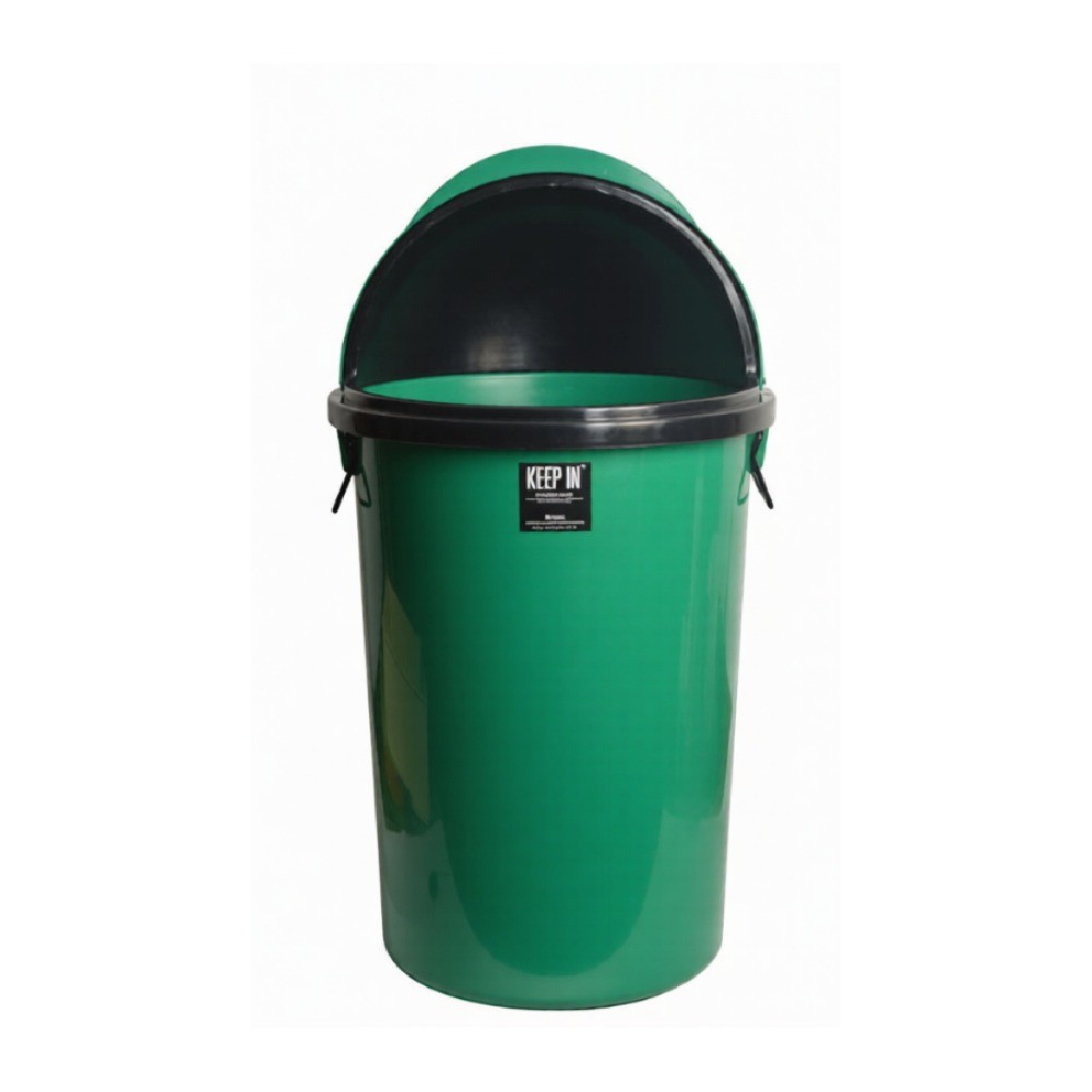 ถังขยะฝาเปิดปิด KEEP IN H050300051 สีเขียว ความจุ 75 ลิตร