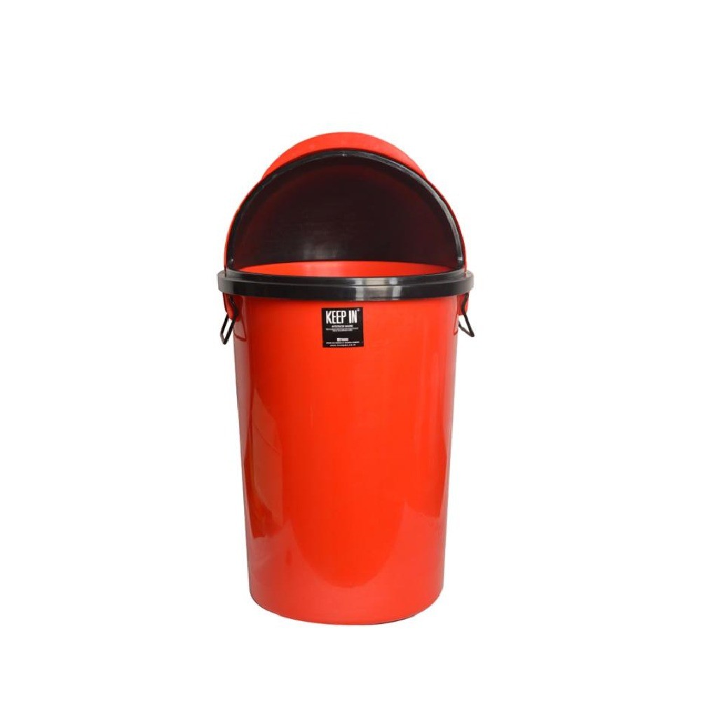 ถังขยะฝาเปิดปิด KEEP IN H050300052 สีแดง ความจุ 75 ลิตร