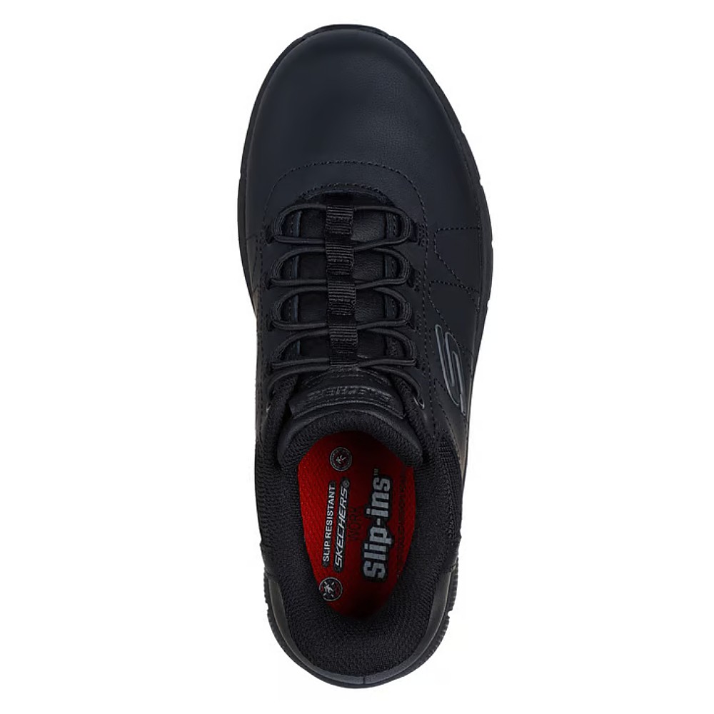 รองเท้าเซฟตี้ Skechers 108218 Nampa Cottonbud (Work Womens) สีดำ พื้นกันลื่น Memory Foam ป้องกันอันตรายจากไฟฟ้า