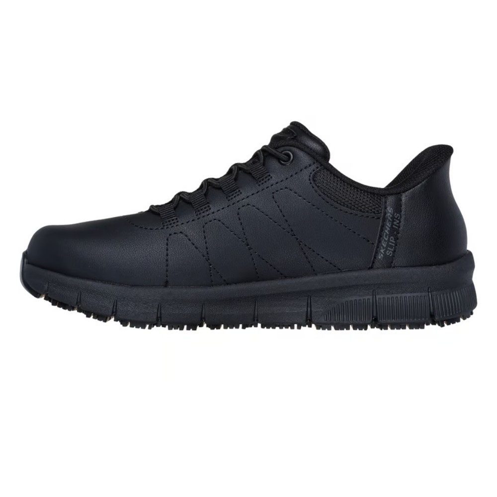 รองเท้าเซฟตี้ Skechers 108218 Nampa Cottonbud (Work Womens) สีดำ พื้นกันลื่น Memory Foam ป้องกันอันตรายจากไฟฟ้า
