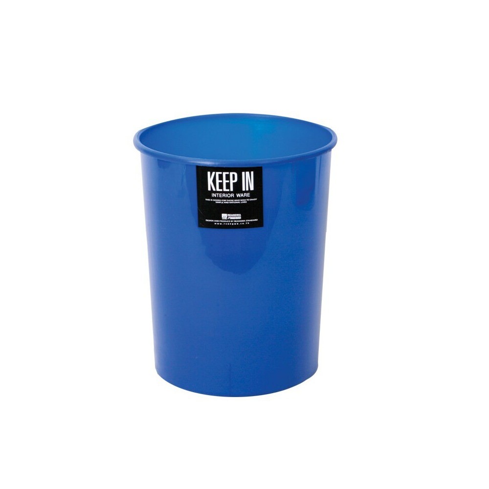 ถังขยะไม่มีฝาปิด KEEP IN H050300065 ทรงกลม สีน้ำเงิน ความจุ 8 ลิตร
