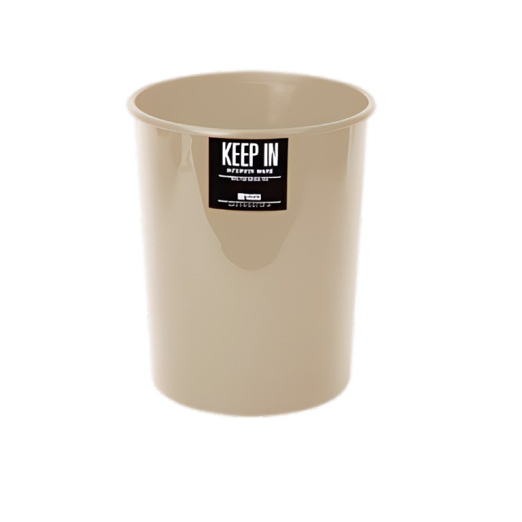 ถังขยะไม่มีฝาปิด KEEP IN H050300005 ทรงกลม สีครีม ความจุ 8 ลิตร