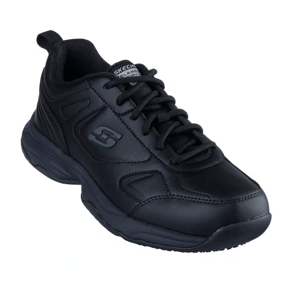 รองเท้าเซฟตี้ Skechers 77200 Dighton Bricelyn (Work Womens) สีดำ พื้นกันลื่น Memory Foam ป้องกันอันตรายจากไฟฟ้า