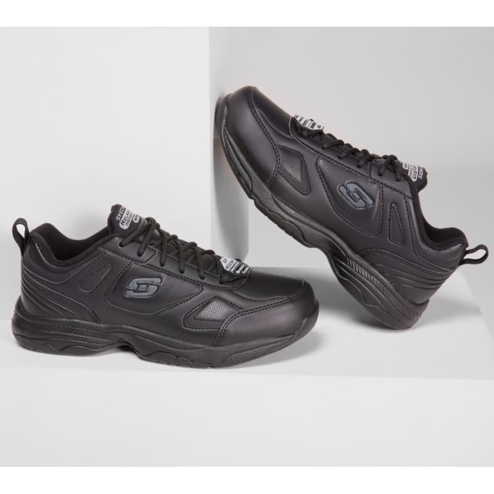 รองเท้าเซฟตี้ Skechers 77200 Dighton Bricelyn (Work Womens) สีดำ พื้นกันลื่น Memory Foam ป้องกันอันตรายจากไฟฟ้า
