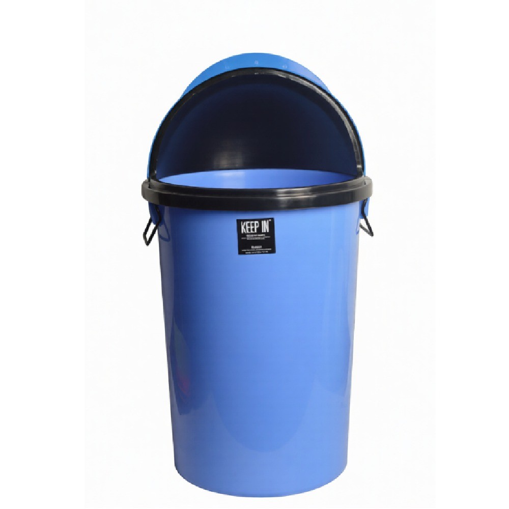 ถังขยะฝาเปิดปิด KEEP IN H050300050 สีฟ้า ความจุ 75 ลิตร