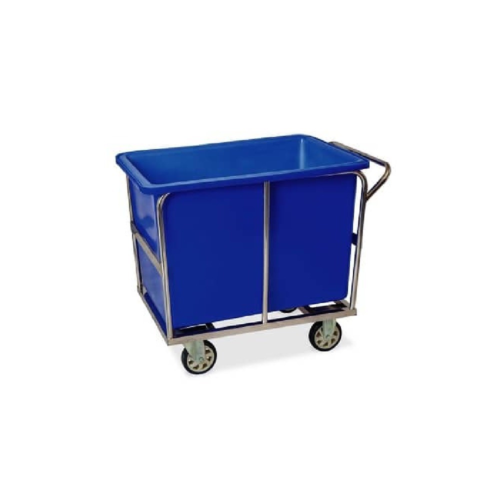 รถเข็นสแตนเลสไม่มีแฮนด์ JUMBO A061100005 รุ่น RTT03S TT030 สีน้ำเงินพร้อมถังหล่อขนาดใหญ่ 300 ลิตร