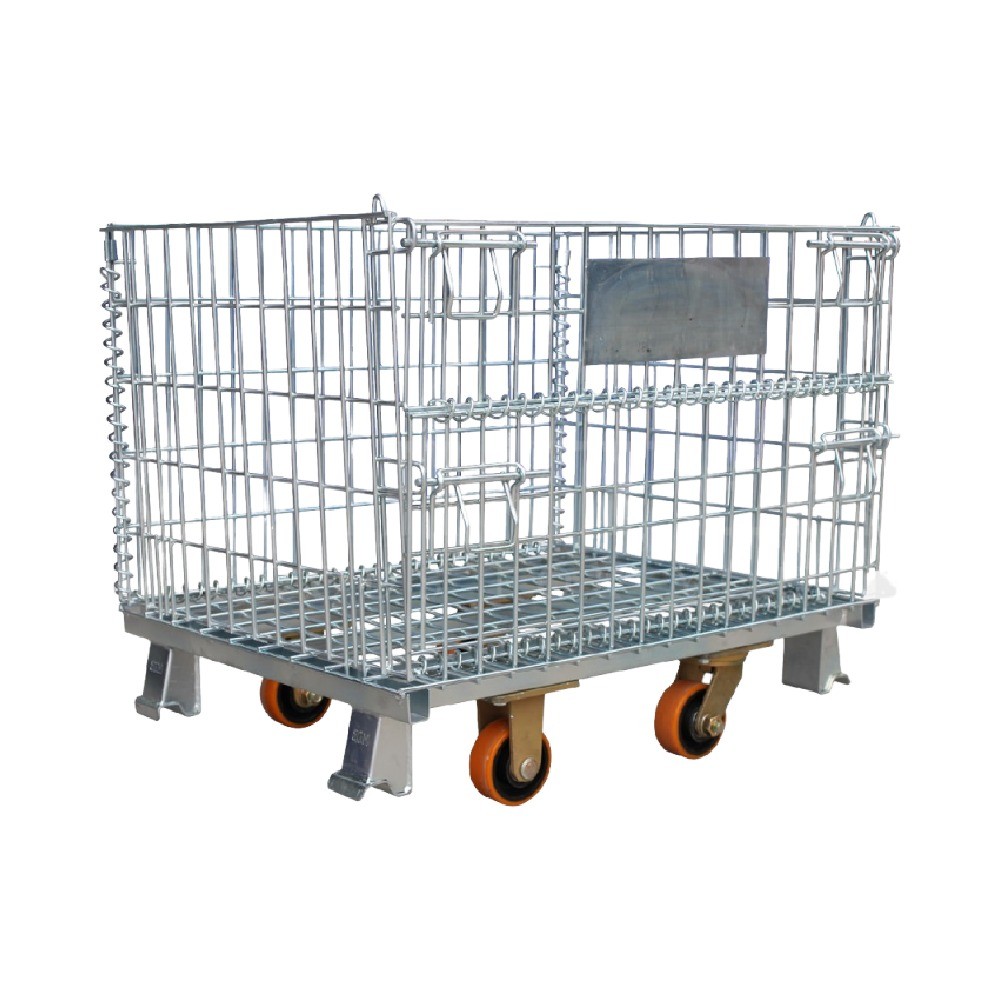 ลังตะแกรงเหล็กพับได้ EIFFLE C130500008 ติดล้อ PU