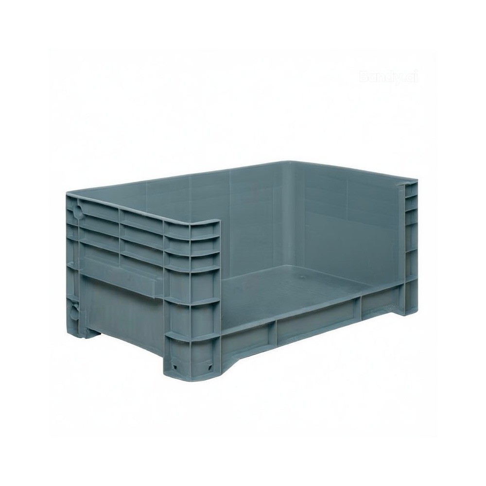 ลังพลาสติกขนาดใหญ่ผนังเปิด 1 ด้าน JBJ C130200002 รุ่น 8254 สีเทา