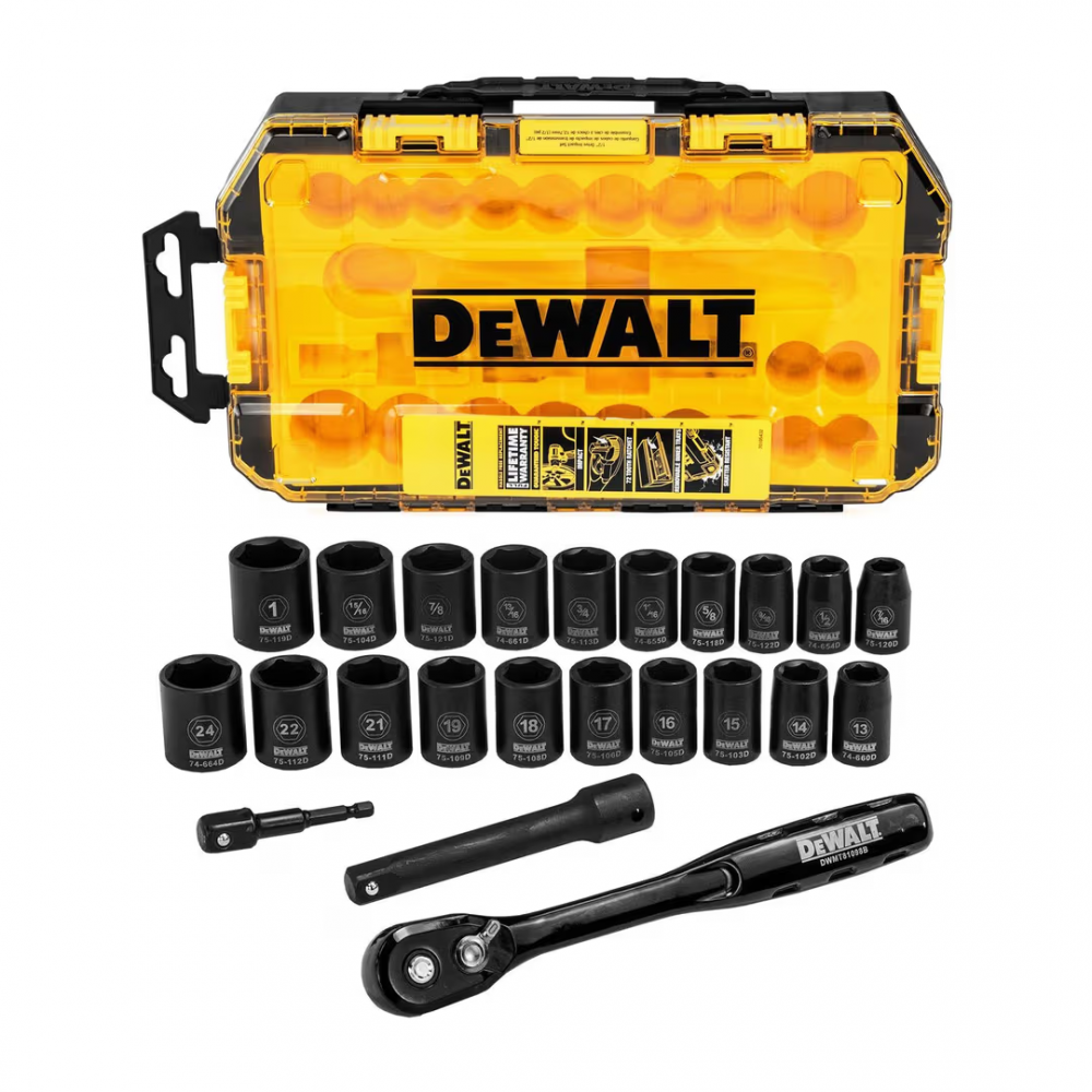 ชุดลูกบล็อกลม DEWALT DWMT74739 23 ชิ้น ขนาด 1 2 นิ้ว