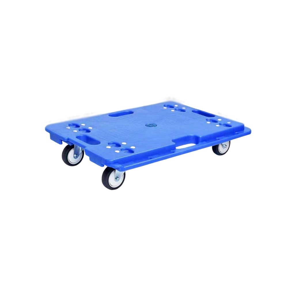 รถเข็นดอลลี่พื้นพลาสติก สีน้ำเงิน JUMBO A024100008 BPI 6040A แบบต่อกันได้ ขนาด 150 Kg