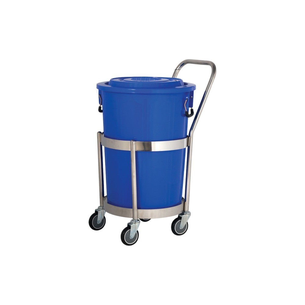 ดอลลี่กลม มีมือจับ JUMBO A050400005 SRH26SN พร้อมถังพลาสติก 26GN สีน้ำเงิน ขนาด 98 ลิตร