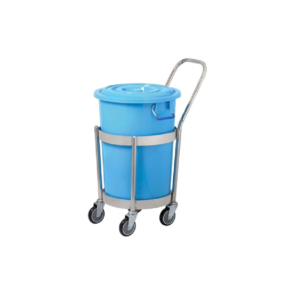 ดอลลี่กลม มีมือจับ JUMBO A050400012 SRH17S พร้อมถังพลาสติก 309 A สีน้ำเงิน ขนาด 60 5 ลิตร
