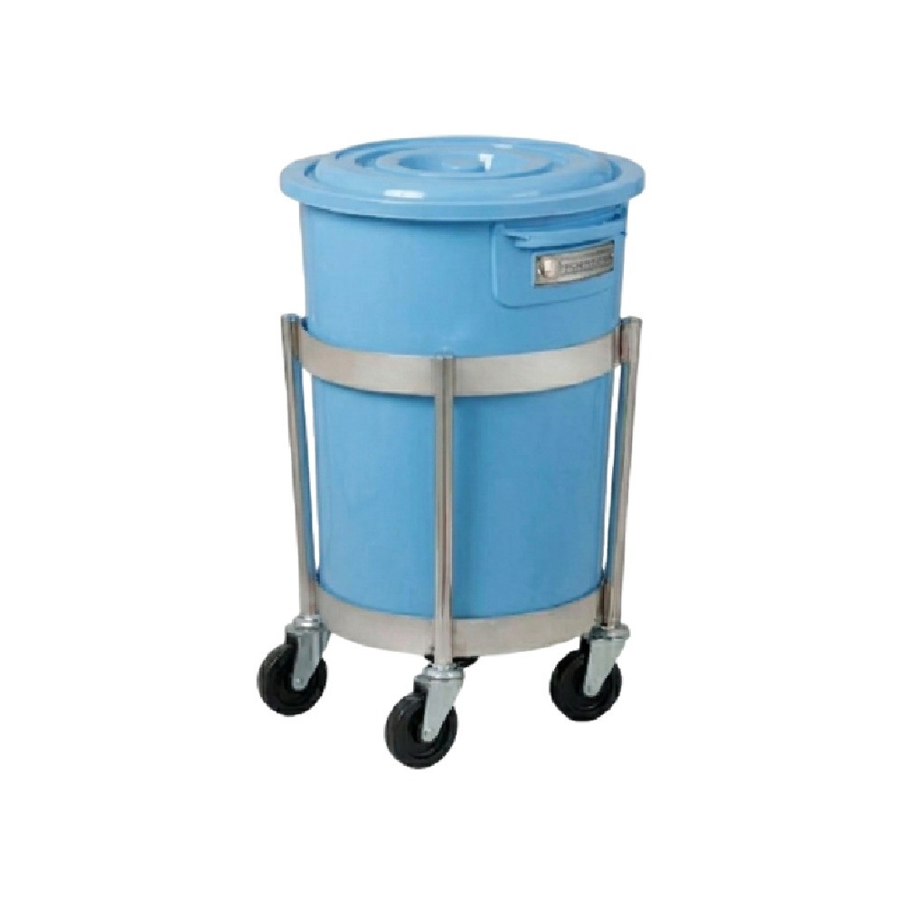 ดอลลี่กลม ไม่มีมือจับ JUMBO A050400009 SR17S พร้อมถังพลาสติก 309 A สีฟ้า ขนาด 60 5 ลิตร