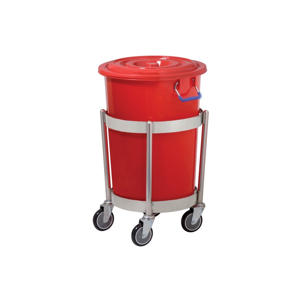ดอลลี่กลม ไม่มีมือจับ JUMBO A050400001 SR26SN พร้อมถังพลาสติก 26GN สีฟ้า ขนาด 98 ลิตร