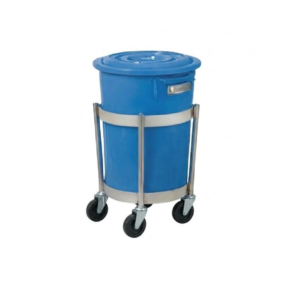 ดอลลี่กลม ไม่มีมือจับ JUMBO A050400002 SR26SN พร้อมถังพลาสติก 26GN สีเขียว ขนาด 98 ลิตร