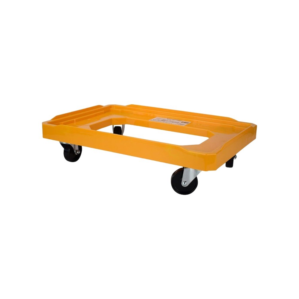 รถเข็นดอลลี่สำหรับลังพลาสติก สีเหลือง JUMBO A050100003 PDL0604N ขนาดภายใน 545x335 มม 