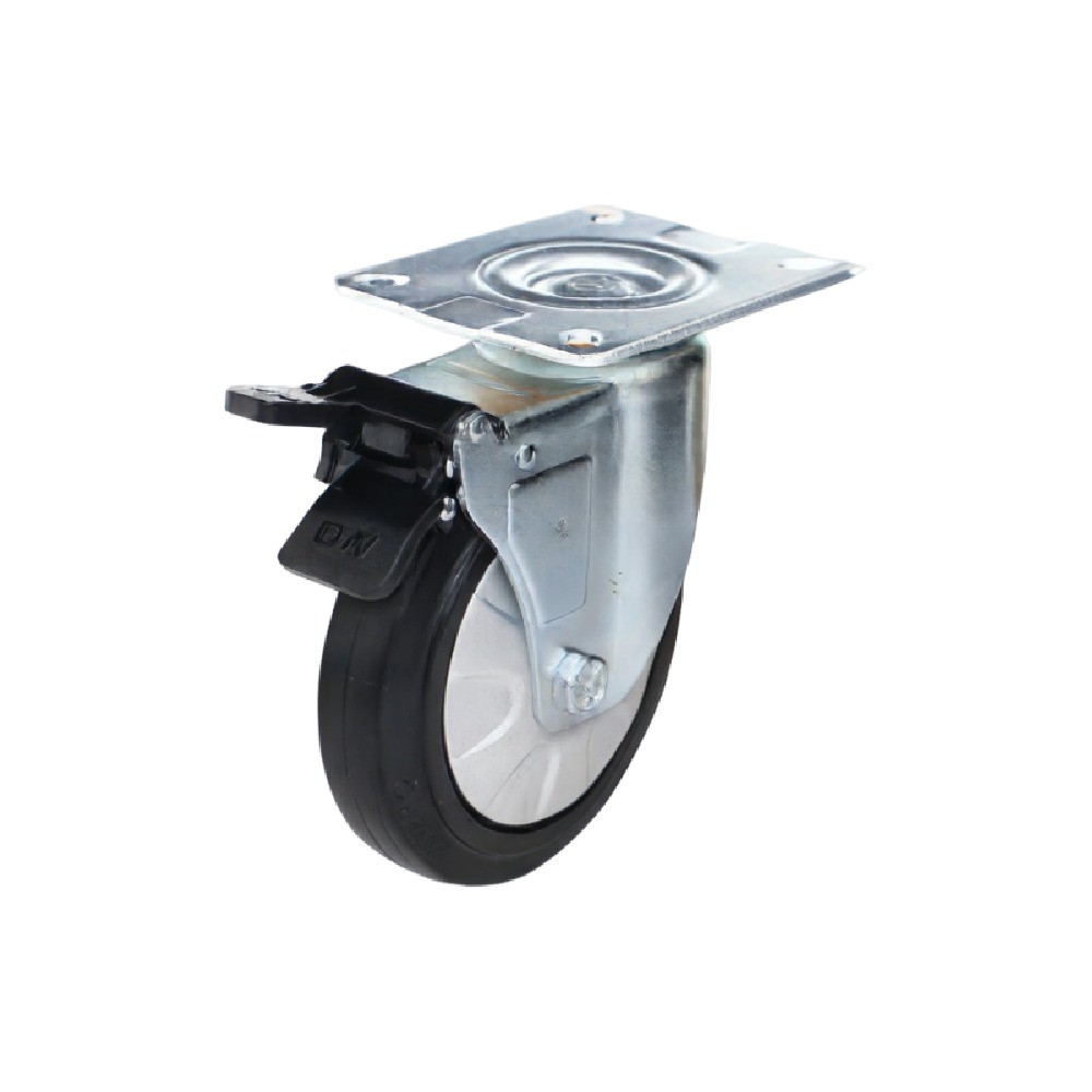 ล้อยางอีลาสติก ER Series 05 SUPO B030706001 ล้อเป็นติดเบรก ขนาด 150 มม 