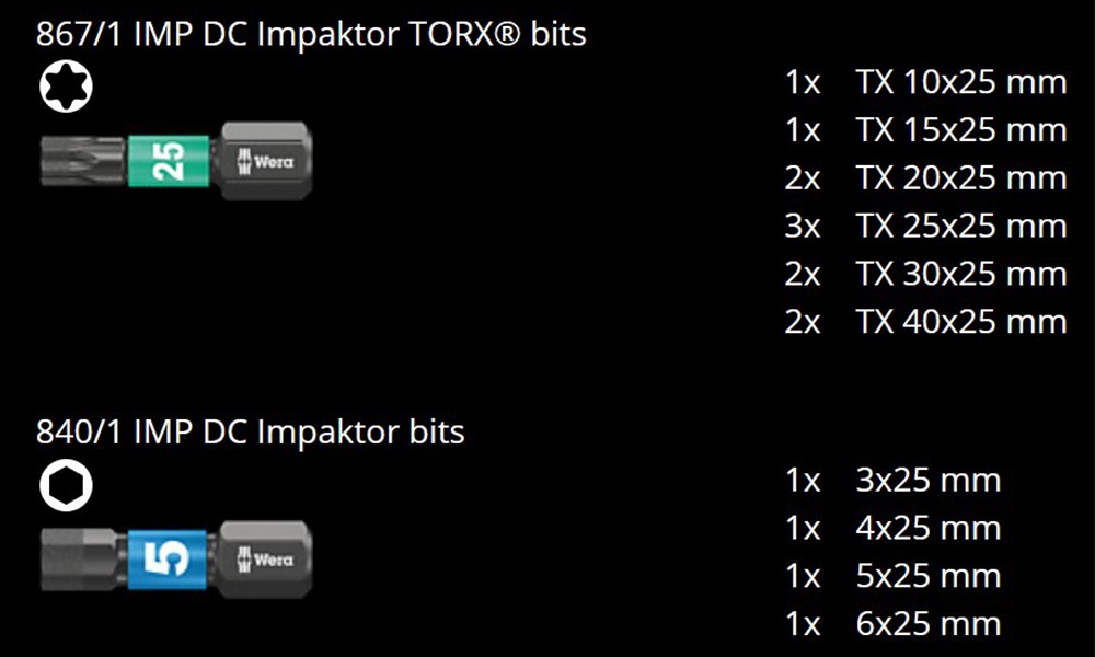 ชุดดอกไขควง Wera Bit-Check 30 Impaktor 1 05057690001 ชุด 30 ชิ้น