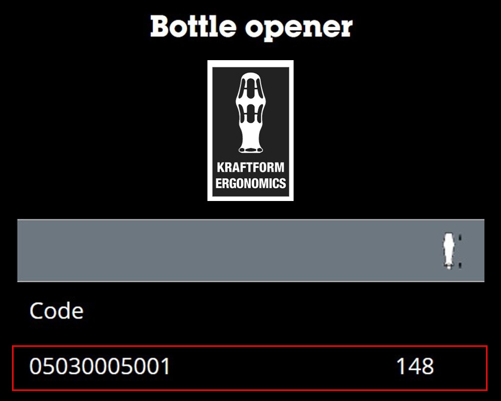 ที่เปิดขวด Wera bottle opener (black / iceblue) 05130007001