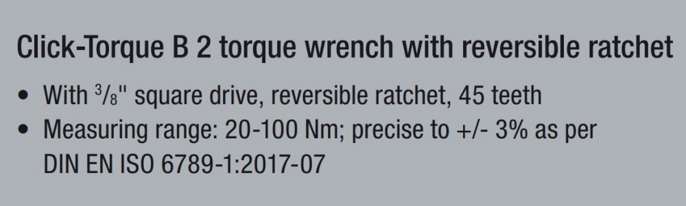 ประแจปอนด์ Wera Click-Torque B2 ขนาด 3/8 05075611001 20-100 Nm