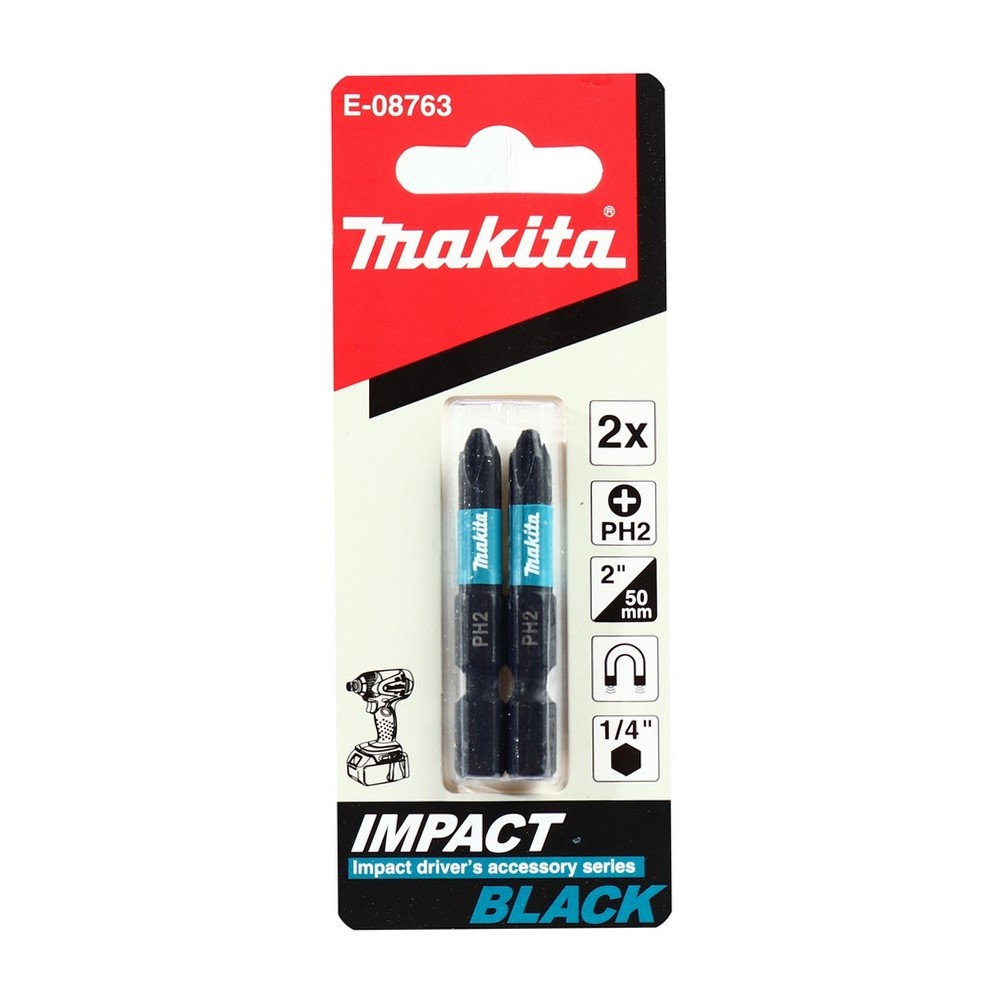 ดอกไขควง Impact Black MAKITA ขนาด 50 mm รุ่น E-08763 (แพ็ค 2 ชิ้น)