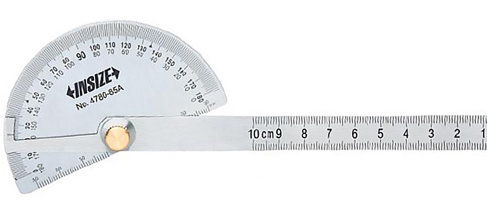 โปรแทรคเตอร์ INSIZE 4780-85A (ฉากวัดองศา) ช่วงการวัด 0-180 องศา