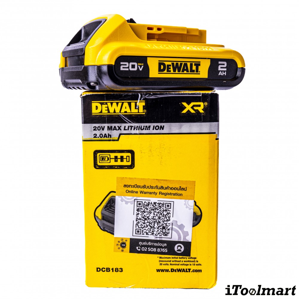 แบตเตอรี่ Dewalt DCB183 18V. 2.0Ah.