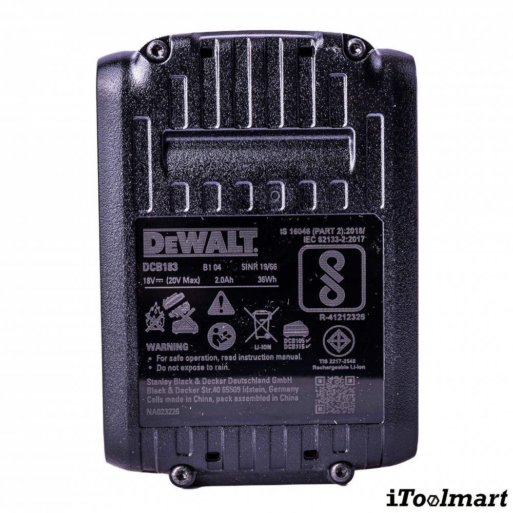แบตเตอรี่ Dewalt DCB183 18V. 2.0Ah.