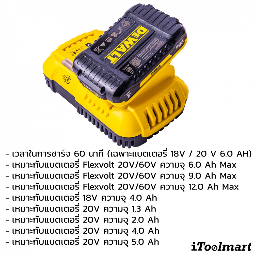 แท่นชาร์จแบตเตอรี่ Dewalt DCB118-B1 18V.