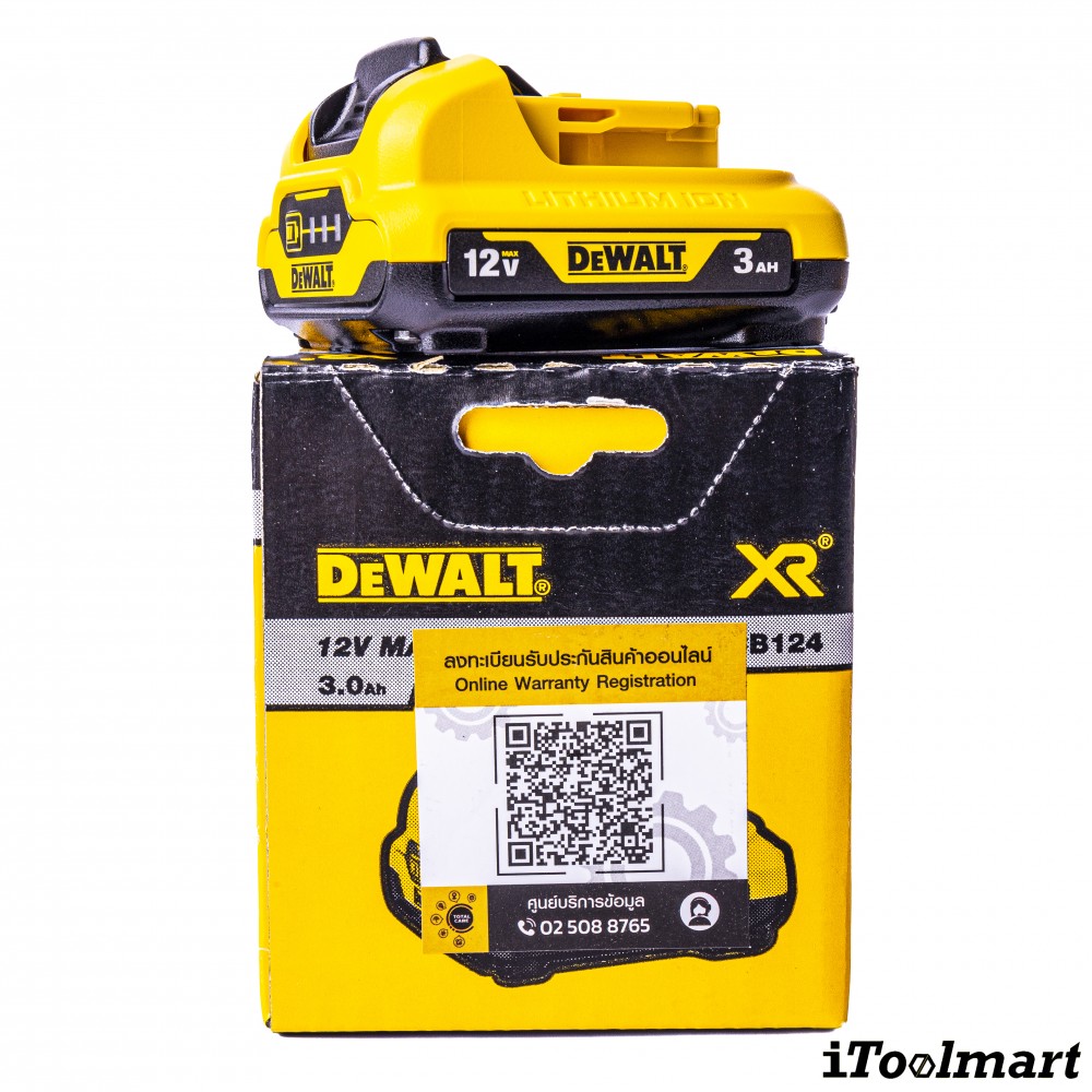 แบตเตอรี่ Dewalt DCB124 12V. 3Ah.