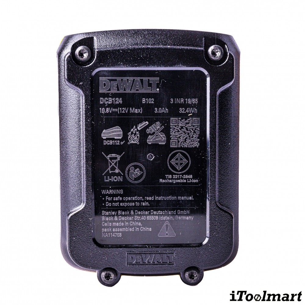 แบตเตอรี่ Dewalt DCB124 12V. 3Ah.