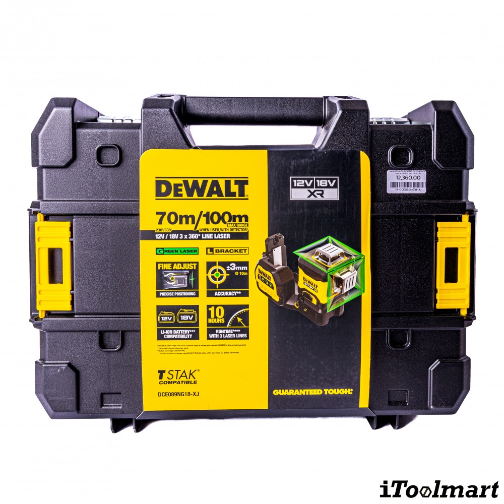 เลเซอร์วัดระดับ DeWALT DCE089NG18-xj แสงสีเขียว 18V (ตัวเปล่า)